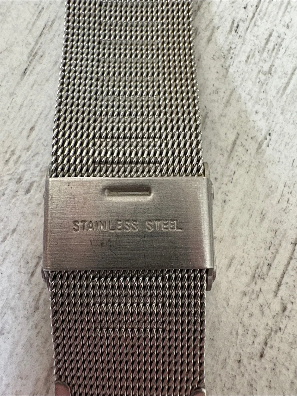 Skagen Silver Mesh Watch with Blue Dial. Works but needs a battery.